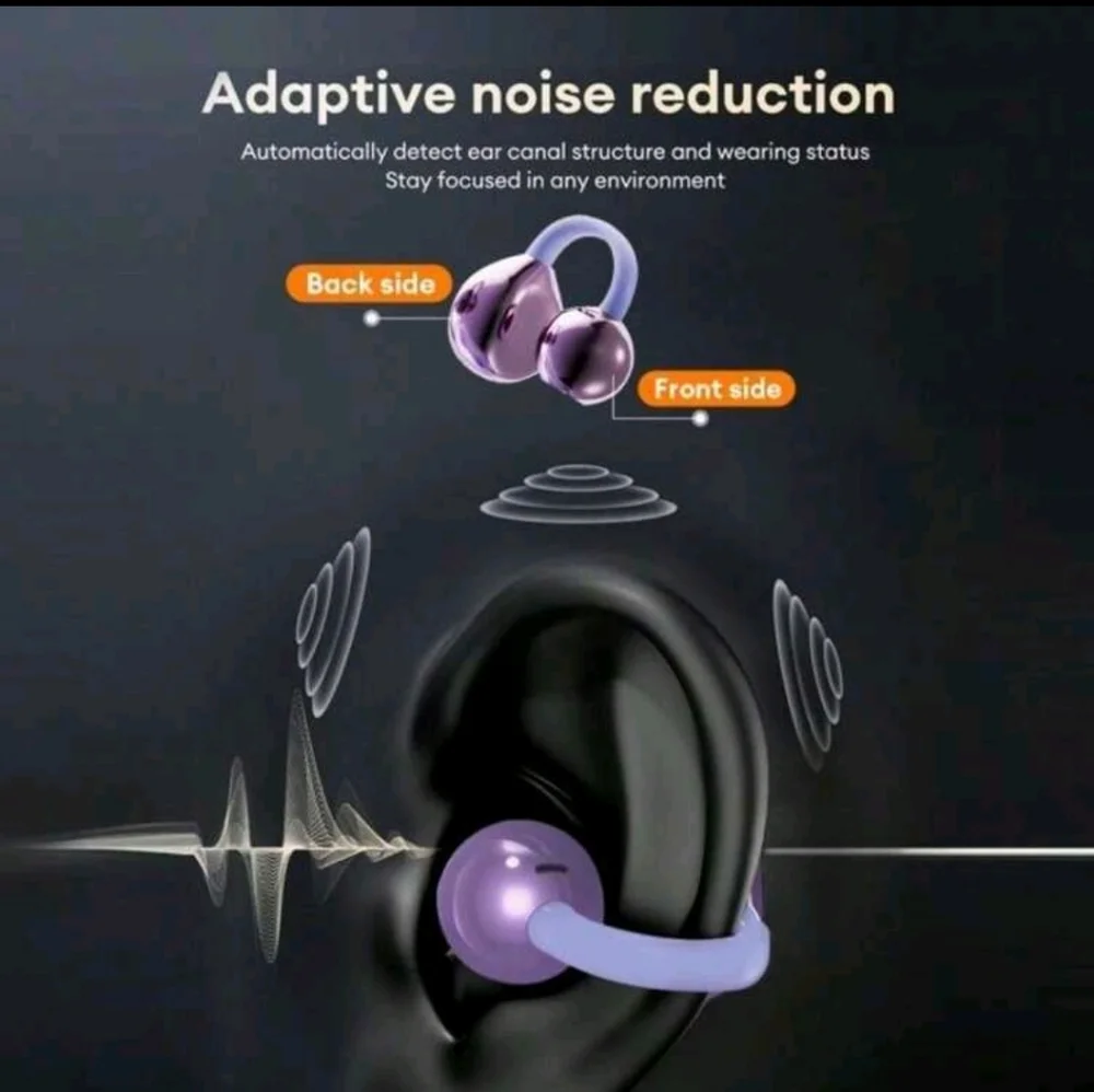 Purple Earphones with Butterfly Accessories